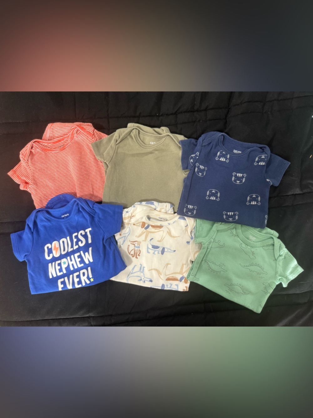 Carter's Baby One-Piece Bodysuit Set - Blue, Navy, Green, Olive, Red, White